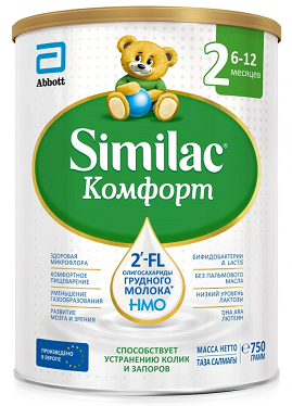 Симилак (Similac) Комфорт 2 смесь молочная 6-12 месяцев, 750г