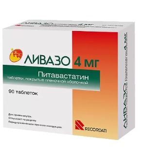 Ливазо, таблетки, покрытые пленочной оболочкой 4мг, 90 шт