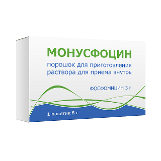 Монусфоцин, порошок для приготовления раствора для приема внутрь, пакет 3г, 1 шт