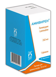 Амивирен, раствор для приема внутрь 10 мг/мл, 240 мл в комплекте с шприцем-дозатором