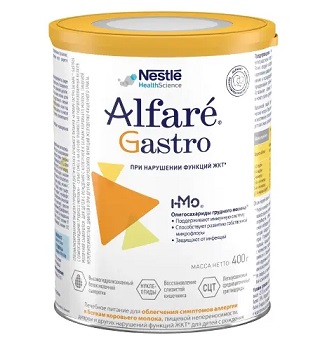 Nestle (Нестле) Alfare Gastro, смесь сухая с олигосахаридами грудного молока для детей с рождения, 400г