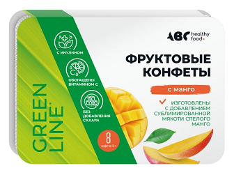 Конфета фруктовая мякоть манго ABC Healthy Food 12г БАД