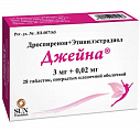 Купить джейна, таблетки, покрытые пленочной оболочкой 3мг+0,02мг, 28 шт в Нижнем Новгороде