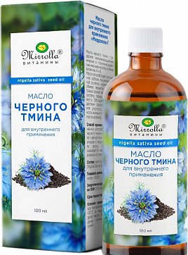 Мирролла масло черного тмина для внутреннего применения, 100мл БАД