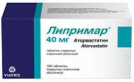 Купить липримар, таблетки покрытые пленочной оболочкой 40 мг, 100 шт в Нижнем Новгороде