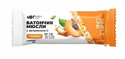 ABC Healthy Food (ABC Хэлси Фуд) батончик мюсли Абрикос с витамином С в глазури, 25 г БАД