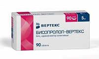 Купить бисопролол-вертекс, таблетки, покрытые пленочной оболочкой 5мг, 90 шт в Нижнем Новгороде