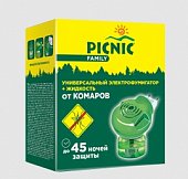 Купить пикник (picnic) family электрофумигатор+жидкость от комаров 45ночей в Нижнем Новгороде