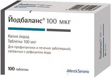 Йодбаланс, таблетки 100мкг, 100 шт