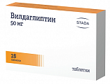 Купить вилдаглиптин, таблетки 50мг, 28шт в Нижнем Новгороде