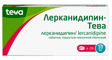 Купить лерканидипин-тева, таблетки, покрытые пленочной оболочкой, 10мг, 28шт в Нижнем Новгороде