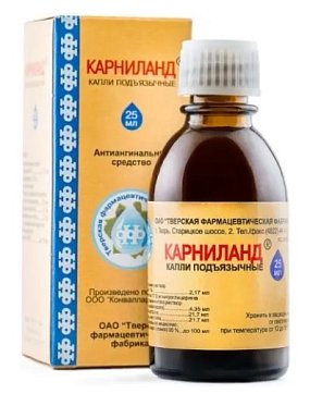 Карниланд, капли подъязычные, флакон-капельница 25мл