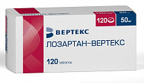 Купить лозартан-вертекс, таблетки покрытые пленочной оболочкой 50 мг, 120 шт в Нижнем Новгороде