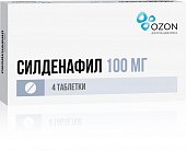 Купить силденафил, таблетки, покрытые пленочной оболочкой 100мг, 4 шт в Нижнем Новгороде
