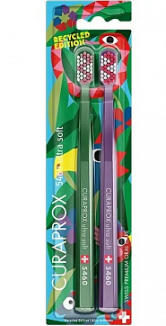 Curaprox (Курапрокс) Набор зубных щеток ультрамягкие  DUO RECYCLED 2024 2 шт