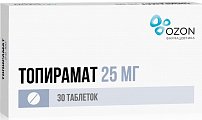 Купить топирамат, таблетки, покрытые пленочной оболочкой 25мг, 30 шт в Нижнем Новгороде