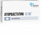Купить аторвастатин, таблетки, покрытые пленочной оболочкой 10мг, 90 шт в Нижнем Новгороде