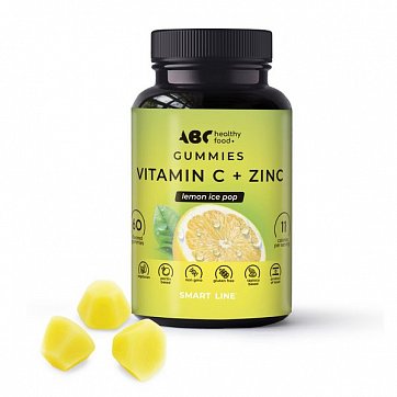 Витамин С+Цинк вкус фруктов и ягод ABC Healthy Food пастилки жевательные 3г, 60шт БАД
