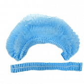 Купить шапочка-берет шарлотта нестерильная спанбонд плотность 15/м2, размер 1, длина 48см, голубая 125 шт в Нижнем Новгороде