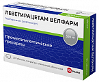 Купить леветирацетам велфарм, таблетки покрытые пленочной оболочкой 500 мг, 30 шт в Нижнем Новгороде