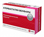 Купить аторвастатин велфарм, таблетки покрытые пленочной оболочкой 10 мг, 120 шт  в Нижнем Новгороде