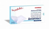 Пластырь Докапласт антимикробный с мирамистином 10х20см, 5 шт