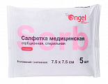 Салфетка медицинская нетканая сорбционная стерильная 8 сложений EversMed/ЭверсМед 7,5х7,5см 5шт