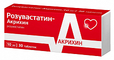 Купить розувастатин-акрихин, таблетки, покрытые пленочной оболочкой 10мг, 30 шт в Нижнем Новгороде