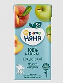 Купить фрутоняня сок яблоко и персик неосветленный, 200мл в Нижнем Новгороде