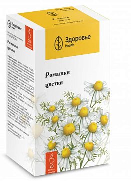 Ромашки аптечной цветки, фильтр-пакеты 1,5г, 20 шт
