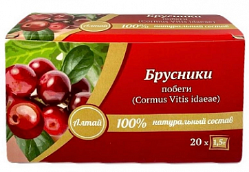 Брусника побеги Фито-Алтай, фильтр пакеты 1,5г 20шт БАД