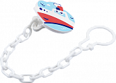 Курносики прищепка для пустышек с цепочкой Кораблик (19587)
