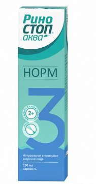 Риностоп аква Норм, средство для орошения и промывания полости носа, струя 150 мл