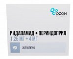 Купить индапамид+периндоприл, таблетки 1,25мг+4мг, 30 шт в Нижнем Новгороде