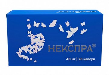 Некспра, капсулы кишечнорастворимые 40 мг, 28 шт 