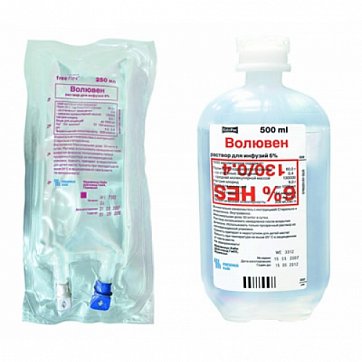 Волювен, раствор для инфузий 6%, флакон 250мл, 30 шт (мешки Фрифлекс)