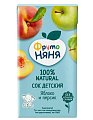 Фрутоняня сок яблоко и персик неосветленный, 500мл