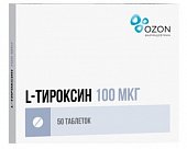 Купить l-тироксин, таблетки 100мкг, 50 шт в Нижнем Новгороде