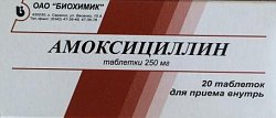 Купить амоксициллин, таблетки 250мг, 20 шт в Нижнем Новгороде