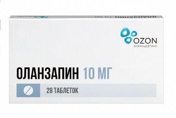 Оланзапин, таблетки диспергируемые в полости рта 10 мг, 28 шт