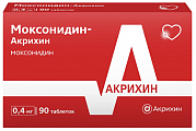 Купить моксонидин-акрихин, таблетки покрытые пленочной оболочкой 0,4мг, 90 шт в Нижнем Новгороде