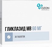 Купить гликлазид мв, таблетки с модифицированным высвобождением 60мг, 30 шт в Нижнем Новгороде