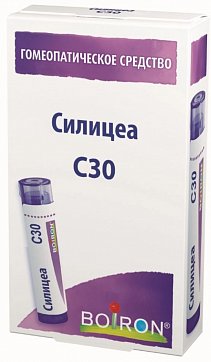 Силицеа С30, гомеопатический монокомпонентный препарат минерально-химического происхождения, гранулы гомеопатические 4 гр