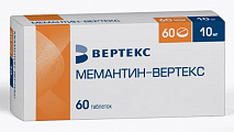 Купить мемантин-вертекс, таблетки, покрытые пленочной оболочкой 10мг, 60 шт в Нижнем Новгороде