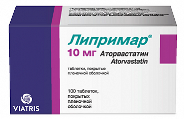 Липримар, таблетки, покрытые пленочной оболочкой 10мг, 100 шт