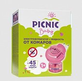 Купить пикник (picnic) baby электрофумигатор+жидкость от комаров 45 ночей, 30мл в Нижнем Новгороде
